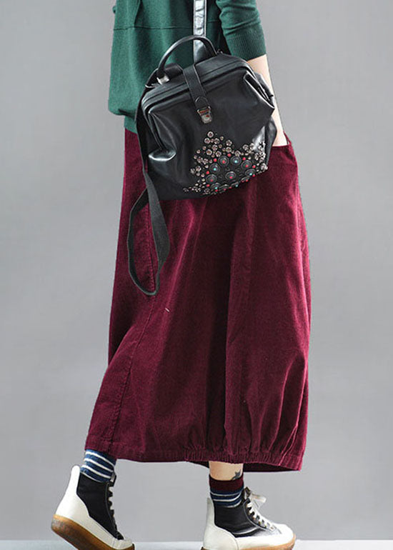 Mulberry Cord A-Linie Röcke Taschen Frühling