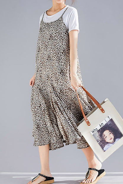 Mu Spaghettiträgerkleider Fashion Online Shopping braun geblümte Kleider Sommer