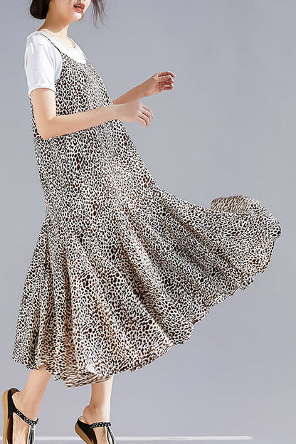 Mu Spaghettiträgerkleider Fashion Online Shopping braun geblümte Kleider Sommer