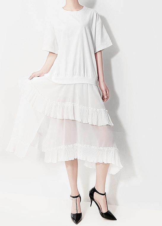 Muchiffon dress long Korea Fashion Casual Solid Color - SooLinen