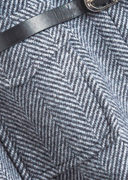 Natürliche Dunkelgrau hohe Taille Wolle A-Linie Röcke Frühling