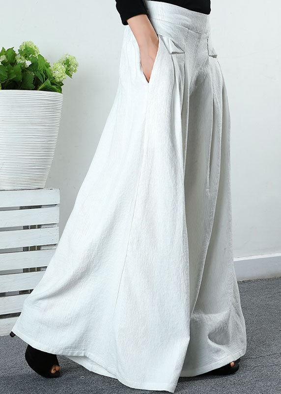 Naturgrüne Winterhose mit geradem, weitem Bein und Taschen