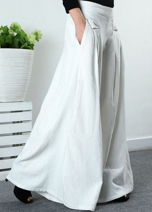 Naturgrüne Winterhose mit geradem, weitem Bein und Taschen