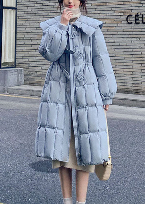 Natürliche Hellblau Peter Pan Kragen Dicke Ente Unten Canada Goose Cinch Mäntel Winter