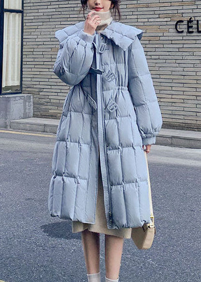 Natürliche Hellblau Peter Pan Kragen Dicke Ente Unten Canada Goose Cinch Mäntel Winter