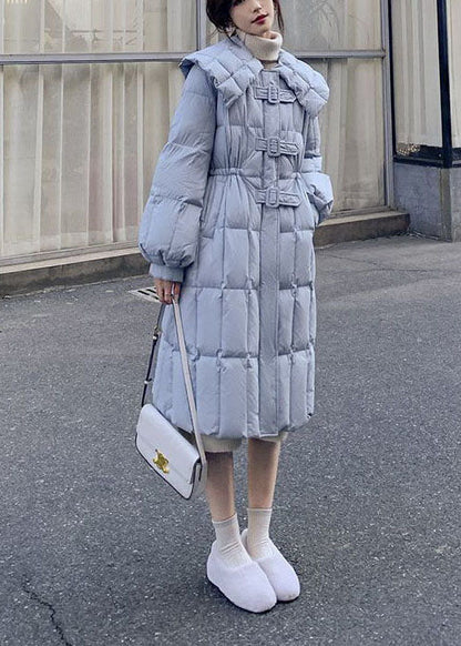 Natürliche Hellblau Peter Pan Kragen Dicke Ente Unten Canada Goose Cinch Mäntel Winter