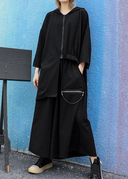 Natural asymmetric Fine outfit gray Art coat fall - SooLinen