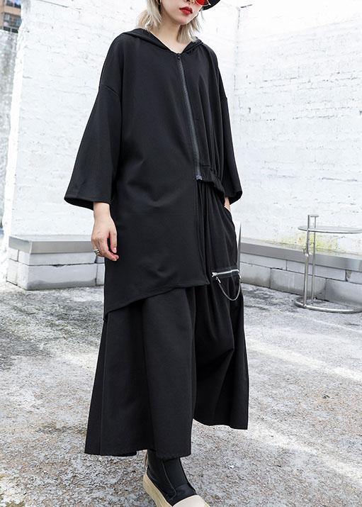 Natural asymmetric Fine outfit gray Art coat fall - SooLinen