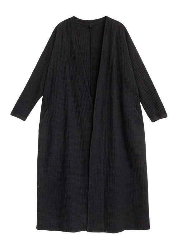 Natural red Plus Size trench coat Outfits pockets fall women coats - SooLinen