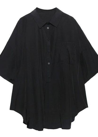 Natural white cotton clothes For Women wild short summer shirts - SooLinen