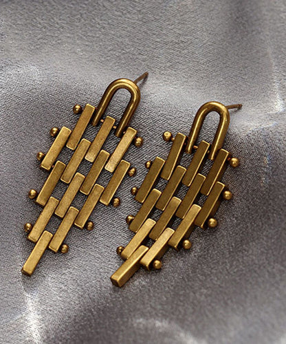 New Boutique Luxury Gold Geometric Stud Earrings
