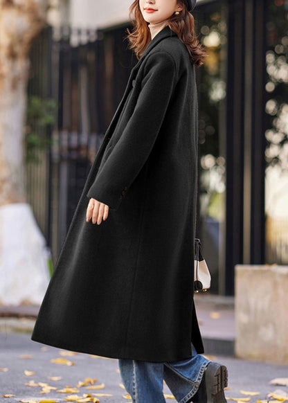 Neue ziegelrote Wintermäntel aus Wolle mit Peter-Pan-Kragen und Entendaunenfüllung