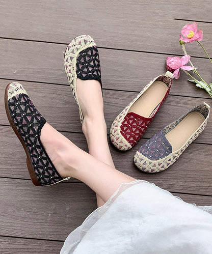 New Casual Red Breathable Soft Soled Flats Shoes