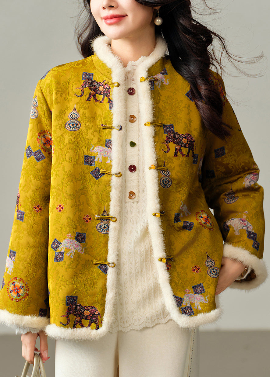 Neuer chinesischer schwarzer Jacquard-Nerzpelzmantel mit feiner Baumwollfüllung für den Winter