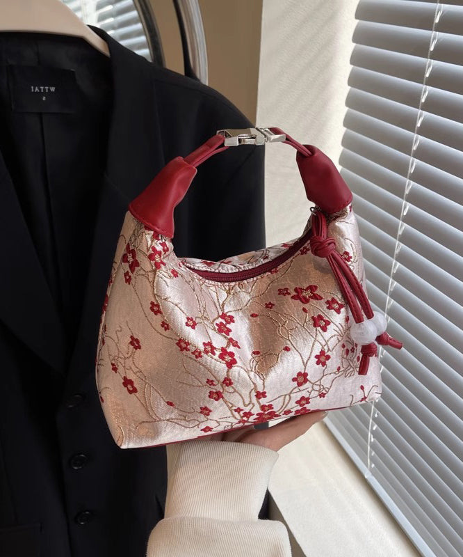 New Chinese Style Beige Embroidered Versatile Tote Bag