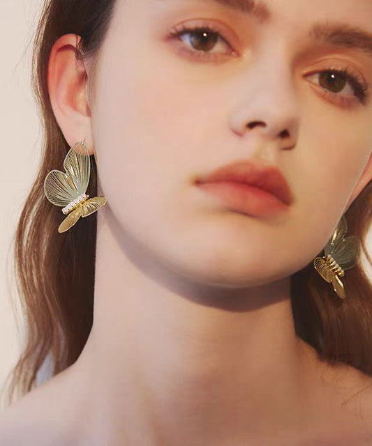 New Chinese Style Butterfly Metal Stud Earrings