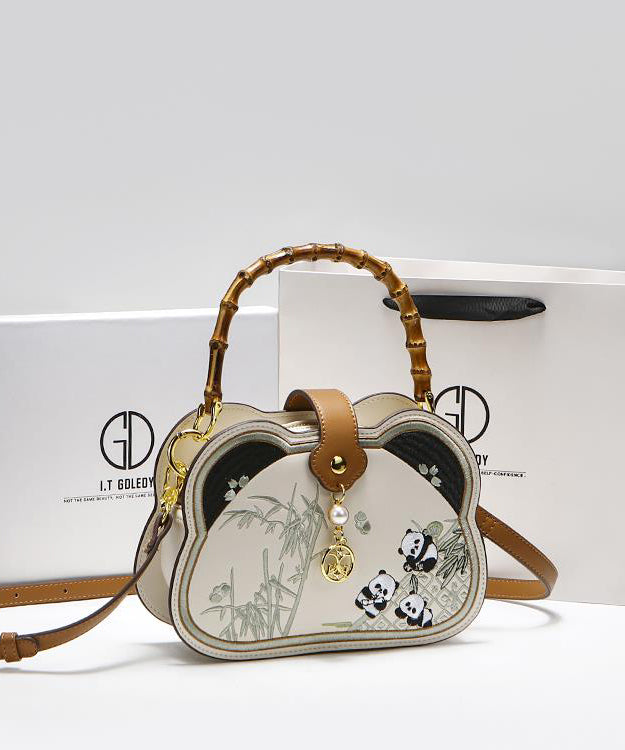 New Chinese Style Embroidered Bamboo Knot Panda Handheld Crossbody Bag