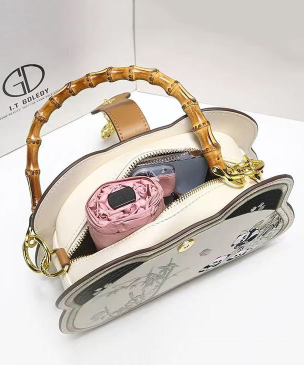 New Chinese Style Embroidered Bamboo Knot Panda Handheld Crossbody Bag