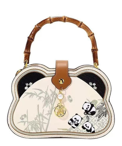 New Chinese Style Embroidered Bamboo Knot Panda Handheld Crossbody Bag