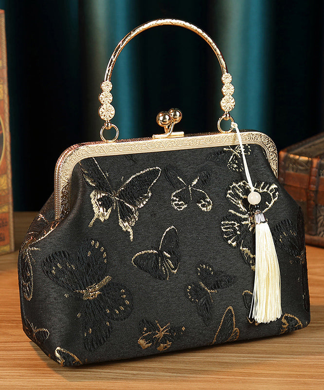 New Chinese Style Khaki Versatile Tassel Pearl Tote Bag