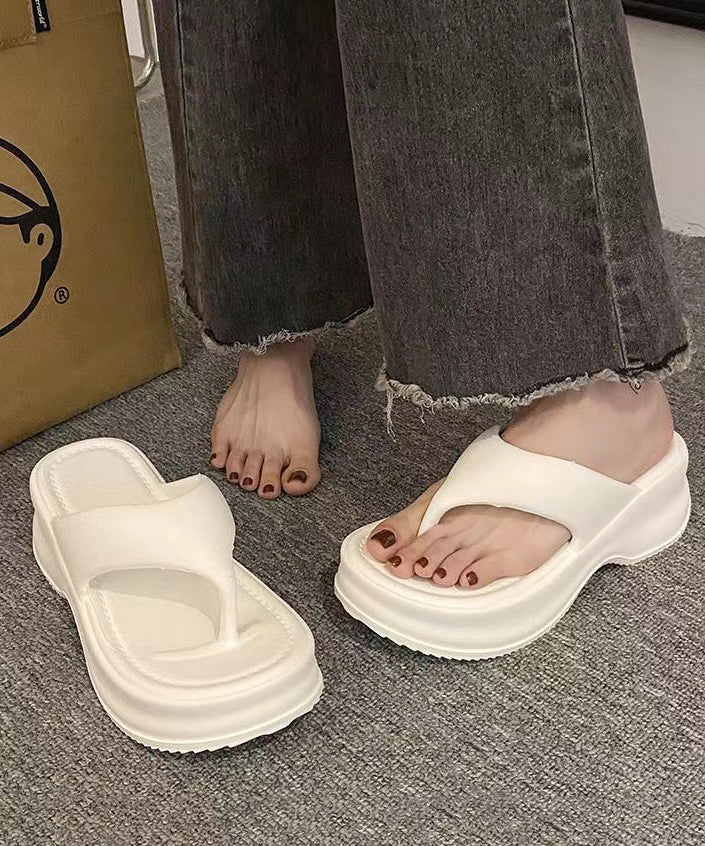 New Comfy Rose Platform Flip Flops