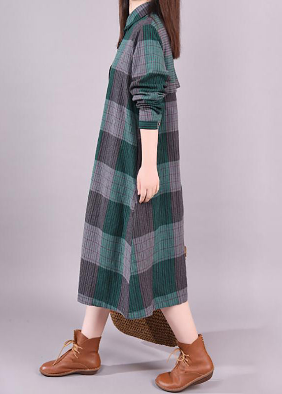 Neues gerade geschnittenes Hemdkleid aus Baumwolle und Leinen