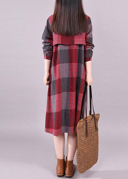 Neues gerade geschnittenes Hemdkleid aus Baumwolle und Leinen