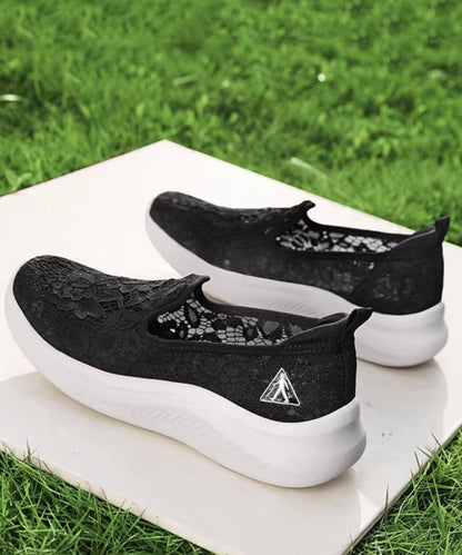 New Flat Feet Shoes Grey Lace Breathable Mesh
