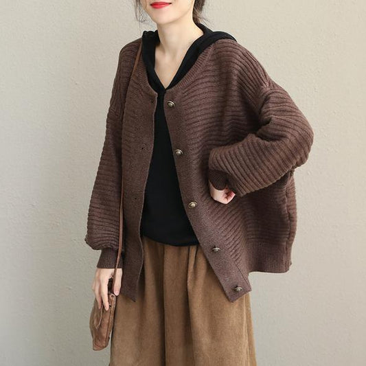 Neuer modischer schwarzer und schokoladenbrauner Vintage-Kurzmantel mit Knopfleiste für Damen