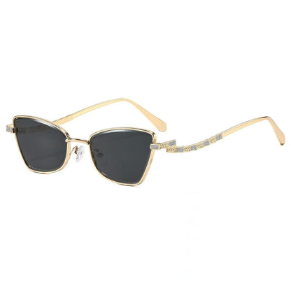 New Luxury And Versatile Brown Zircon Sunglasses
