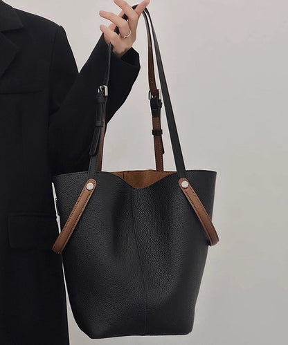 New Minimalist Beige Large Capacity Bucket Bag