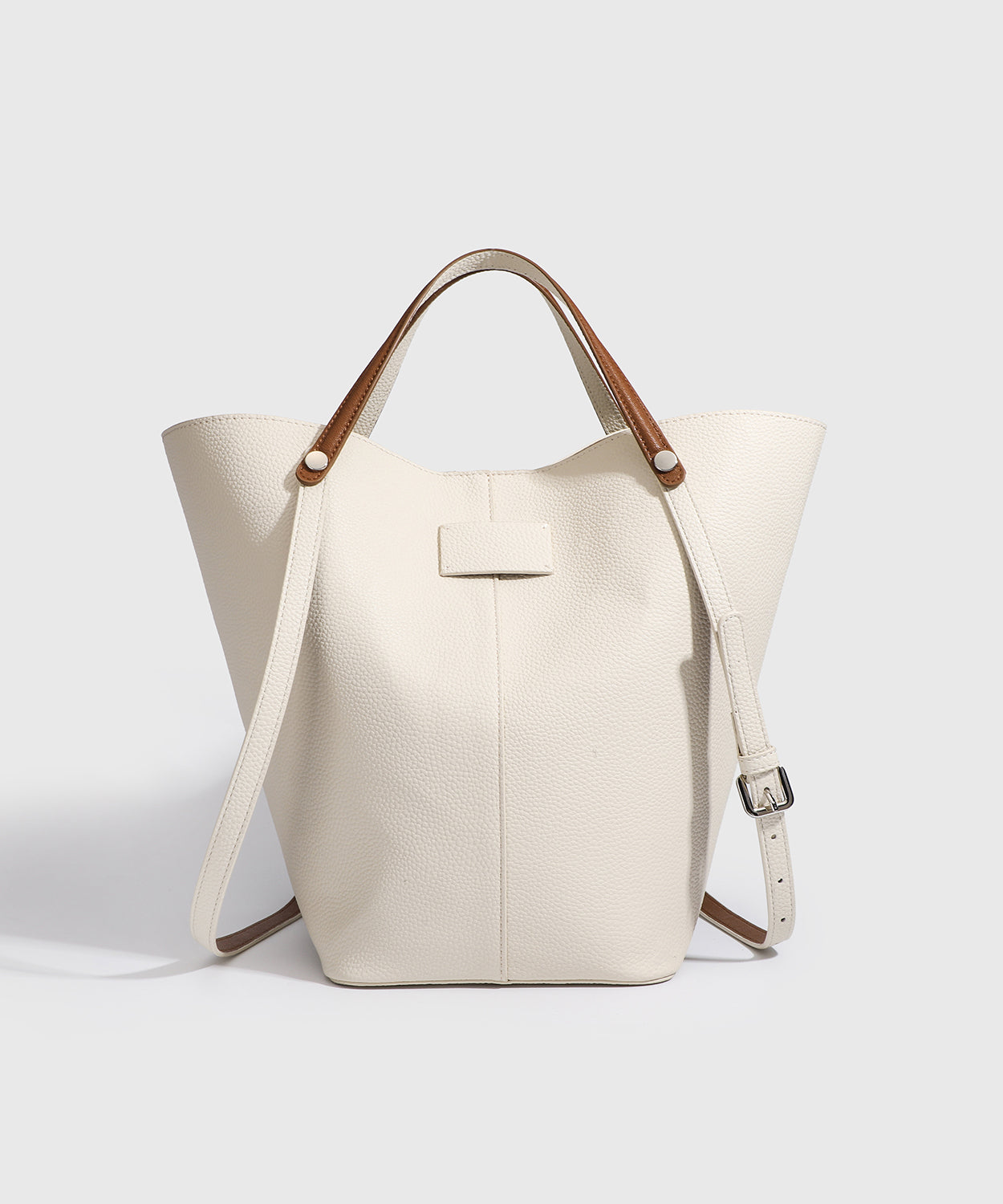 New Minimalist Beige Large Capacity Bucket Bag