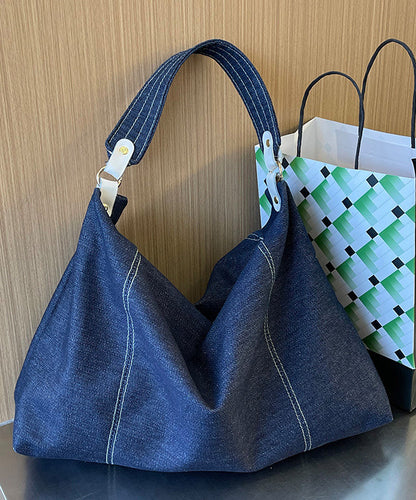 New Navy Large Capacity Denim Shoulder Bags