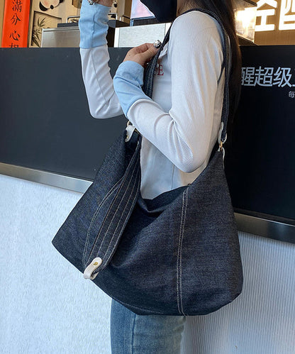New Navy Large Capacity Denim Shoulder Bags