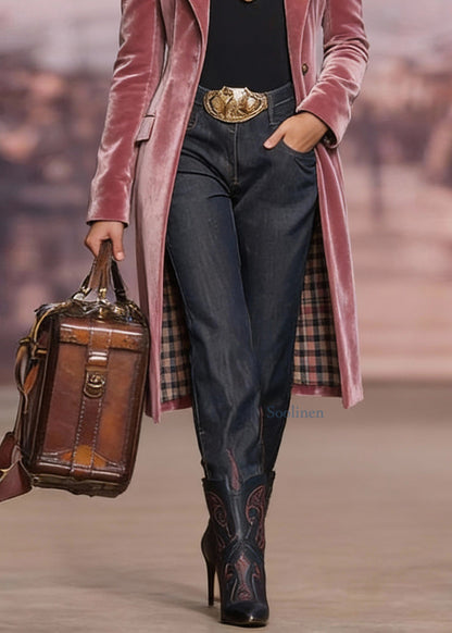 New Pink Peter Pan Collar Pockets Velvet Suit Coat Spring