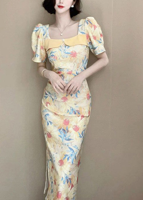 Neu Rosa Print Seite Offen Baumwolle Kleider Sommer