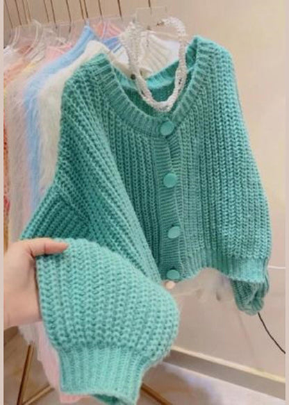 New Red O Neck Button Knit Cardigans Spring