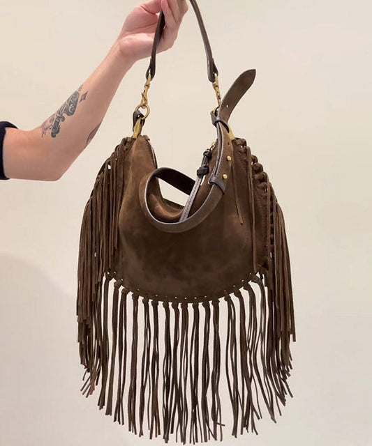 New Retro Tassel Suede Solid Durable Shoulder Bag
