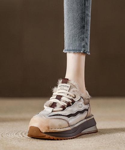 Neue Plateau-Schuhe für Plattfüße, rot, Kunstleder, flauschig gefüttert