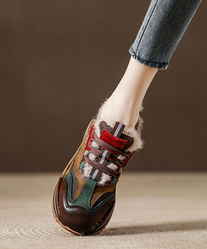 Neue Plateau-Schuhe für Plattfüße, rot, Kunstleder, flauschig gefüttert