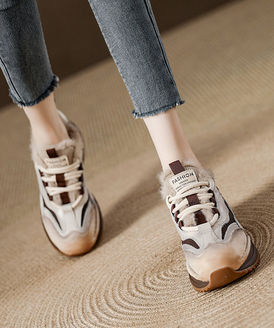 Neue Plateau-Schuhe für Plattfüße, rot, Kunstleder, flauschig gefüttert