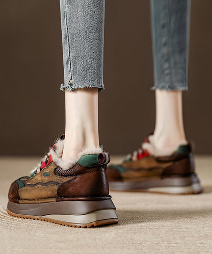 Neue Plateau-Schuhe für Plattfüße, rot, Kunstleder, flauschig gefüttert