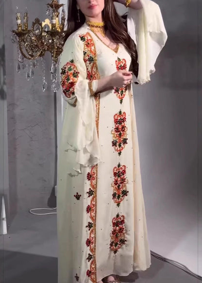 New Style Black Embroidered Robe Dress Two Pieces Set Summer