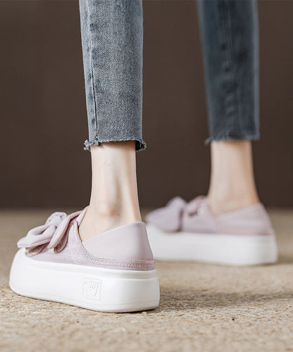 Nuevos zapatos casuales de tabla con velcro en color rosa