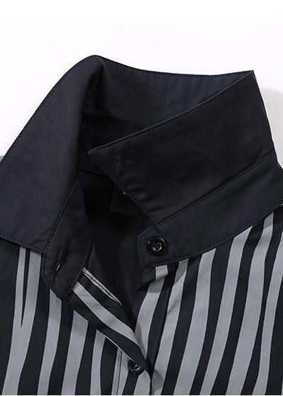 New Woman Long Batwing Sleeves Plus Size Patchwork Shirt Dress - SooLinen