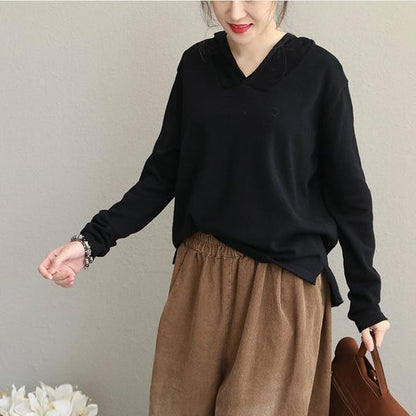 Neu Frauen Casual Hoodie Baumwolle Strickwaren Frauen Lose