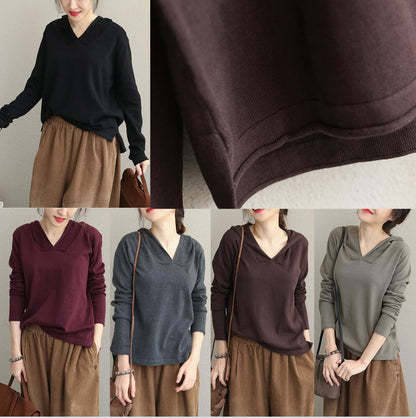 Neu Frauen Casual Hoodie Baumwolle Strickwaren Frauen Lose