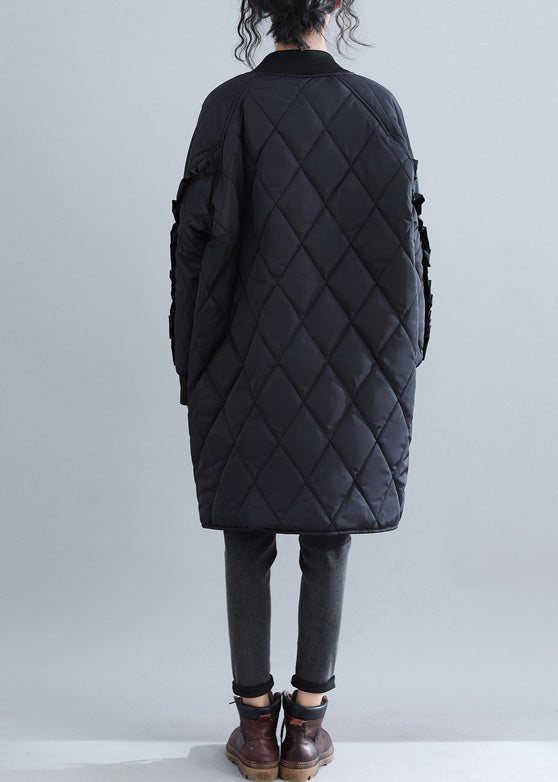 Neu Schwarze frauen parka plus größe kleidung stehkragen Jacken &amp; Mäntel frauen