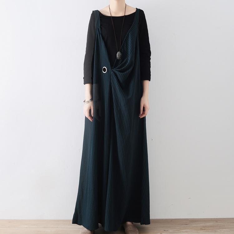 Neu Schwärzlich grün overall hosen gestreiften breite bein oversize overalls hosen