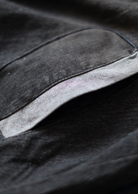Neue dunkelgraue Jeansmäntel, trendiger Trenchcoat mit Kapuze in Übergröße, feiner Mantel mit niedrigem und hohem Design